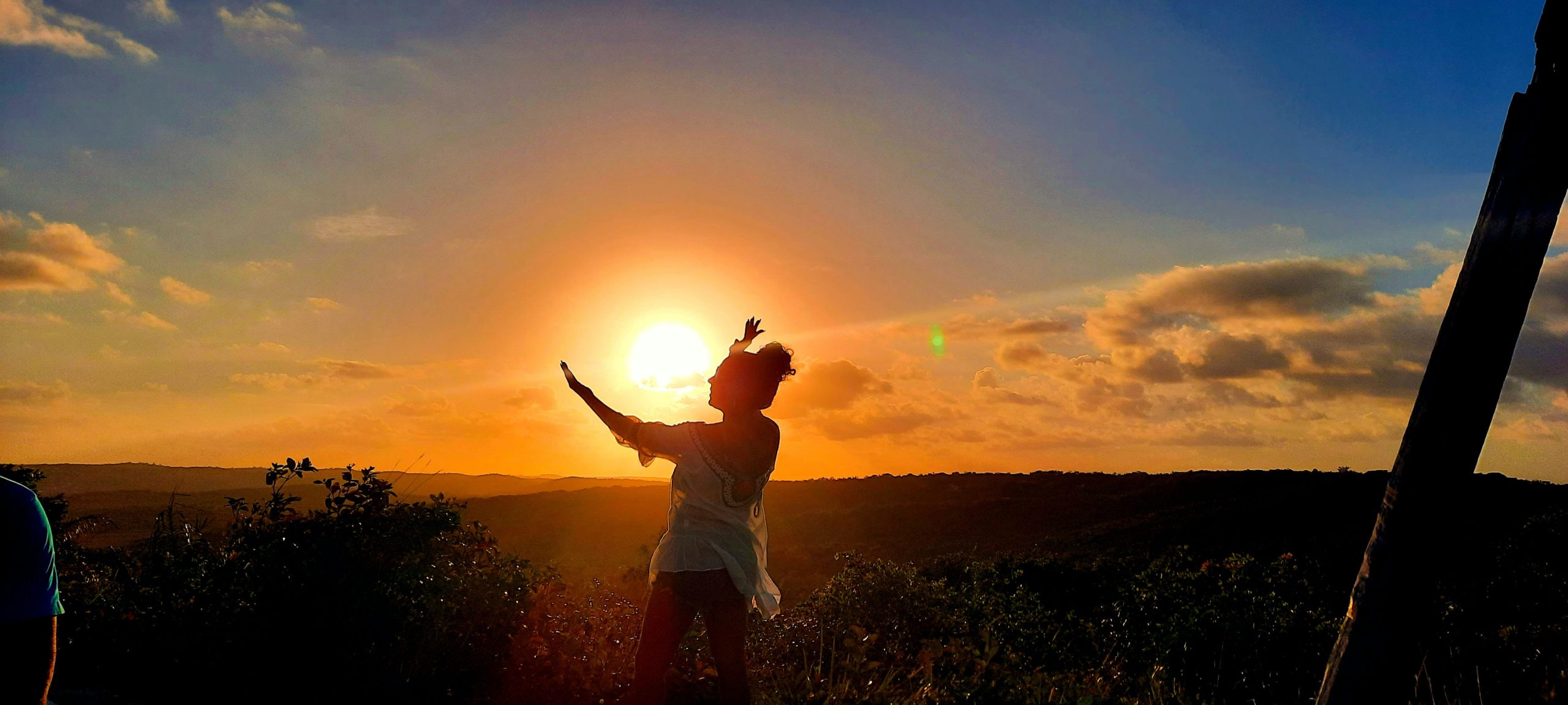 Practicing Tai Chi during the sunset
